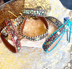 Kurtmen leather and turquoise hat bands