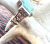 Authentic turquoise cross ring