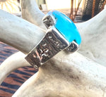 Authentic turquoise cross ring