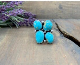 Turquoise pebbles ring