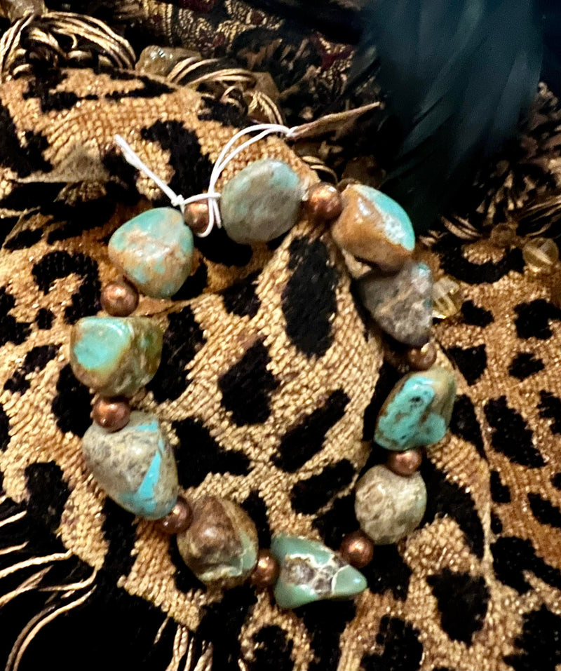 Authentic turquoise stretchy bracelet