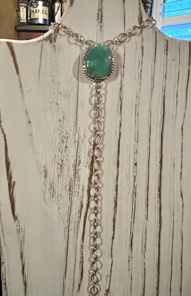 Royston Turquoise and Sterling Silver Lariat