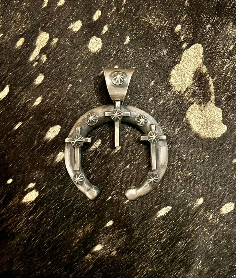 Chimney Butte sterling silver star cross Naja pendant