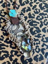 Leather fringe necklace